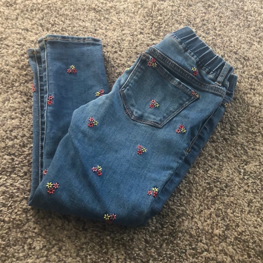 Gap kids floral jeggings sz 7